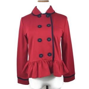 Hartstrings Top Jacket Ruffled Double Breasted Red
